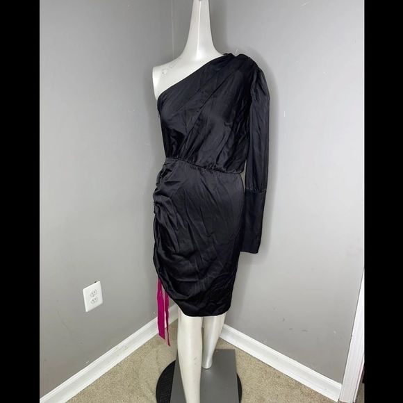 RETROFETE Neva One-Shoulder Cocktail Dress for Events & Parties!  NWOT / Size S - Picture 5 of 11
